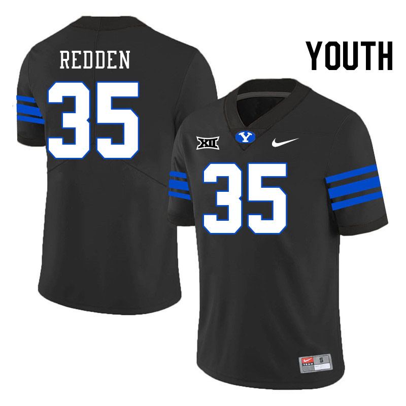 Youth #35 Bentley Redden BYU Cougars College Football Jerseys Stitched Sale-Black